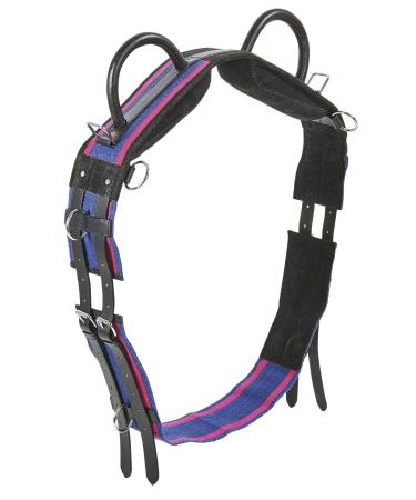 Lunging girth Double Shetty navy/passion pink