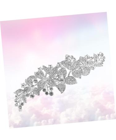 Ipetboom Tiara Prom Hair Comb Pearl Hair Barrettes Rhinestone Hair Clip Hair Accessories for Prom Photography Props Fashion Headwear Wedding Headdress Headgear Bride Hair up The Flowers - Buy Online on GoSupps.com