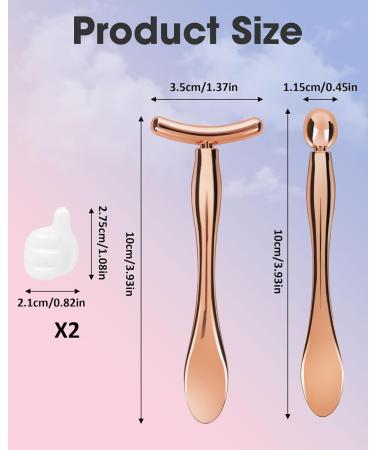 Metal Eye Cream Applicator Tool | Eye Roller for Puffiness & Wrinkles | Skincare Massager & Scraper Wand in Rose Gold - Perfect Gift for Women - Buy Online on GoSupps.com