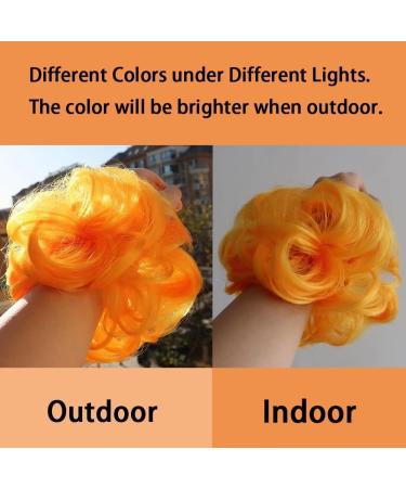 iLUU Fashion Orange Updo Hair Bun Extensions - Elastic Messy Bun Chignon Ponytail, Wavy Buns for Women Party - 2pcs #119 - Buy Online on GoSupps.com