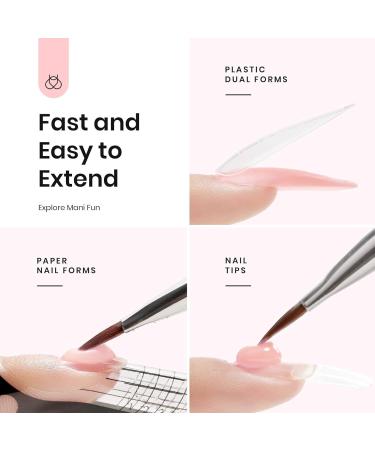 Beetles Poly Nail Extension Gel Kit - 6 Colors Quick Building Nail Enhancement DIY Nail Art Manicure Gift - Clear Pink Nude Grey Glitter - Buy Online on GoSupps.com