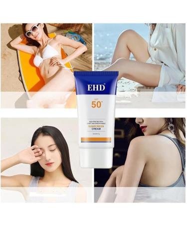Ehd Sunscreen Ehd Face Sunscreen SPF50+ Facial Sunscreen Moisturizer Dry and Non-sticky Ehd Sunscreen Cream for Skin Care Ehd Waterproof Sun Cream for Women (2 Pcs) - Buy Online on GoSupps.com
