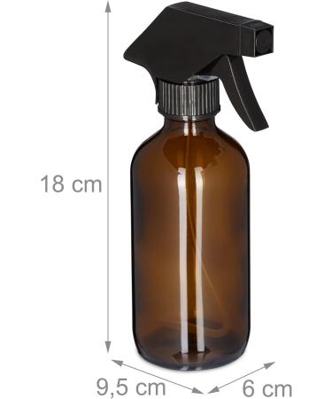 Relaxdays Brown Glass Spray Bottle - Pack of 8 | Eco-Friendly & Versatile for Home & Garden - International Shipping Available - Buy Online on GoSupps.com