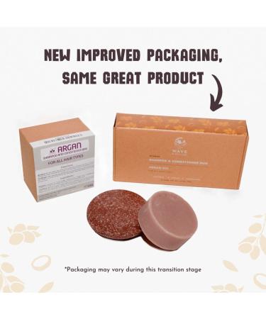 Argan Oil Shampoo and Conditioner Bar Set with Essential Oil - Solid, Travel-Friendly, 100% Vegan & Handmade in USA - Plastic-Free - Buy Online on GoSupps.com