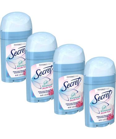 Secret Anti-Perspirant Deodorant Invisible Solid Powder Fresh 1.60 oz (Pack of 4)