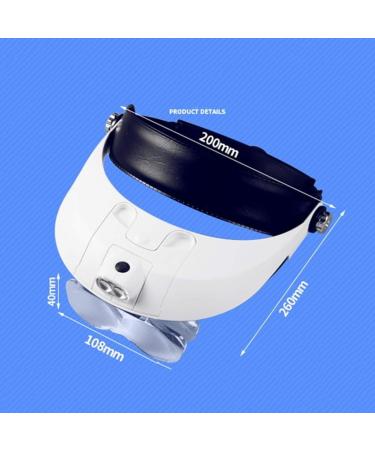 Magnifier Headband with LED Light Magnifying Glasses for Eyelash Extensions with 5 Different Lenses Magnifier for Reading Hands Free - Buy Online on GoSupps.com