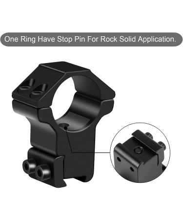 LONSEL 1'' Dovetail Scope Rings: High & Medium Profile 1 Inch Mount Rings - 4 Pack - Buy Online on GoSupps.com