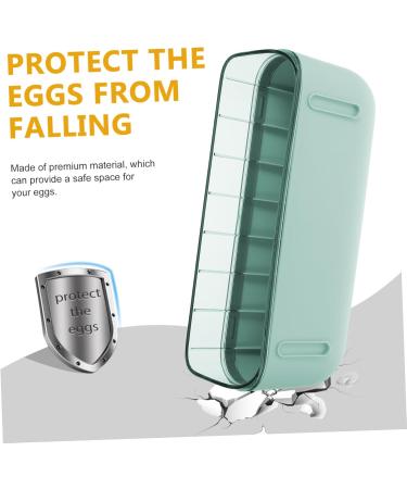 KOMBIUDA 1 PC Slide Egg Collection bandejas para comida Household Egg Organizer Double Layer Food Container Green 28.5X15CM - Buy Online on GoSupps.com