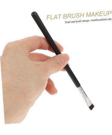 Healeved 30 Pcs Flat Eyebrow Brush Eye Shadow Brush Flat Thin Eyeliner Brush Makeup Tool Wooden Handle Black - Buy Online on GoSupps.com