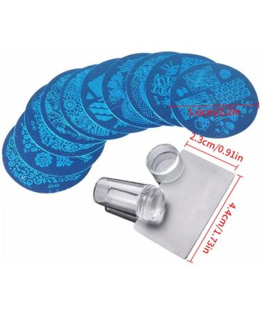 Nail Art Stamping Kit Manicure Stamper Plate Tool Nail Transparent Printing Templates Stampers & Scrapers - Buy Online on GoSupps.com