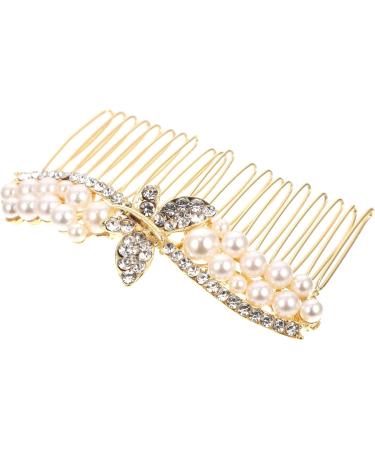 Beaupretty Bridal Hair Pin alloy rhinestone hair gold headpiece gold hair clip wedding headpiece for bride crystal hair gold bride rhinestone hair bridal headpiece bride hair Gold - Buy Online on GoSupps.com