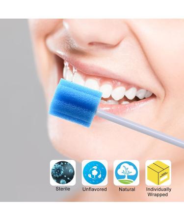 50pcs Disposable Mouth Swab Sponge - Flavored & Sterile Oral Care Dental Swabs for Mouth Cleaning | BVN Plum Blossom Blue - Buy Online on GoSupps.com