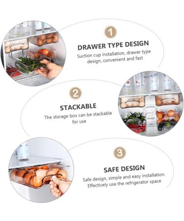 GLEAVI 1pc Box Suction Cup Storage Refrigerator Organizer re-usable White 23.5x17cm - Buy Online on GoSupps.com