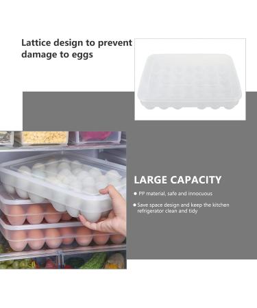 34 Egg Preservation Box Plastic Container Fridge Egg Bin Kitchen Egg Holder Refrigerator re-usable - Buy Online on GoSupps.com