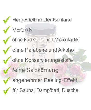 Frankonia Bath & Spa Sauna Salz Peeling - Wilde Rose 400g | Vegan Sea Salt Body Scrub with Jojoba Oil & Vitamin E - Paraben-Free Shower & Body Peeling for All Skin Types - Buy Online on GoSupps.com