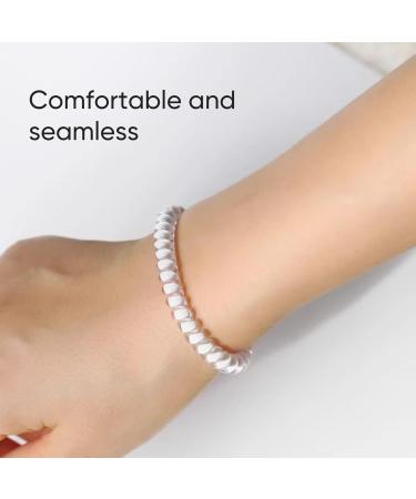 Spiral Hair Ties for Women & Girls High-End Translucent Hair Accessories Durable and Elegant Colorful Bands Telephone Cord Bobbles Premium Quality Crystalline Holders (green line) - Buy Online on GoSupps.com