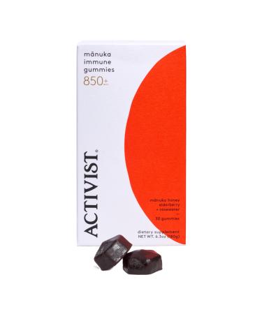 ACTIVIST Manuka Immune Gummies | Raw M nuka Honey 850+MGO, Elderberry, Rosewater | Dietary Supplement | Gluten-Free | 30 Gummies (180 g | 6.3 oz)