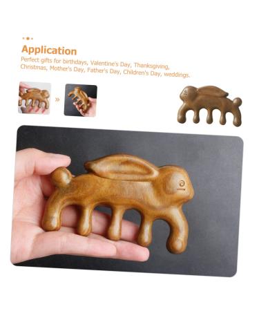 Healeved 4-Piece Green Sandalwood Massage Comb Set | Eco-Friendly Scalp & Hand Massage Tools for Women - Buy Online on GoSupps.com