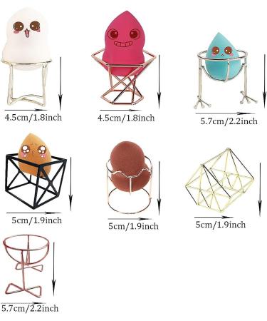 Buy Seventeen Makeup Sponge Holder - 7pcs Gold Blender Stand for Powder & Dry Display | International Shipping Available - Buy Online on GoSupps.com