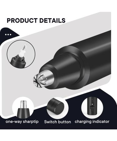 Gifnytee Nose and Ear Hair Trimmer - Professional Painless Clipper for Men & Women | Rechargeable Eyebrow Trimmer SF-M1 (Black - Buy Online on GoSupps.com