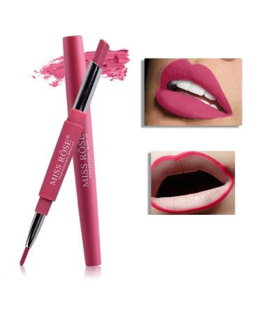 Miss Rose Long-lasting Lip Liner Matte Lip Pencil Waterproof Moisturizing Lipsticks Makeup Contour Cosmetics 03 Flash of Pink