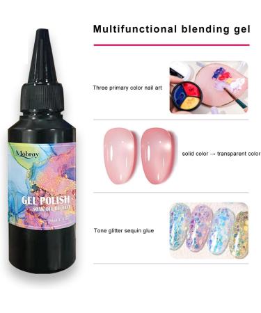 Voiakiu Nail Blossoming Gel - 60ml Neutral Mixing Adhesive for Stunning Manicure & Nail Art | Glitter Marble Floral Effects - Buy Online on GoSupps.com