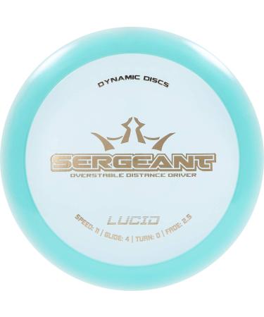 Dynamic Discs Lucid Sergeant Disc Golf Driver | Frisbee Golf Distance Driver | Overstable Golf Disc | Stamp Colors Will Vary Turquoise