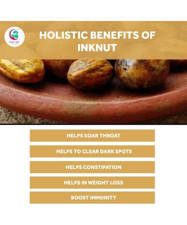 Organic Haritaki Inknut for Dark Circles - 8oz (227g) | 100% Naturally Dried Terminalia Chebula Herb by Yogi's Gift - Buy Online on GoSupps.com