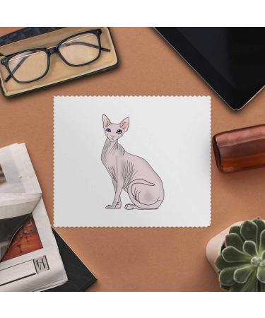 Buy 2 Sphynx Cat Microfiber Lens Cleaning Cloths | High-Quality Glasses Cleaner | Perfect for Cat Lovers - Buy Online on GoSupps.com