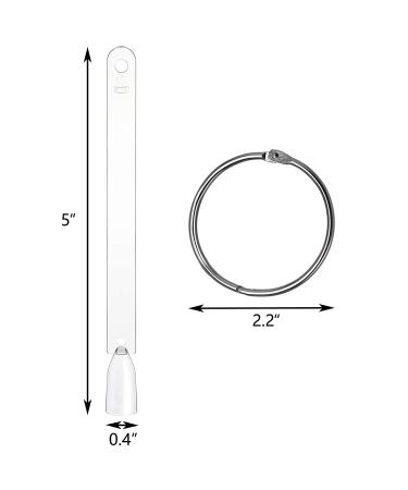 Hedume 12 Set Clear Nail Swatches Sticks - 600 Tips with Split Ring Holder | Transparent Fan-shaped Nail Art Tips for Display and DIY - Buy Online on GoSupps.com
