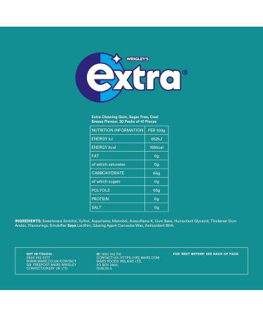 Wrigley's Extra Cool Breeze Sugarfree Gum Full Box (30 Packs) Tasty And Twisty Treat Gift Hamper - Buy Online on GoSupps.com
