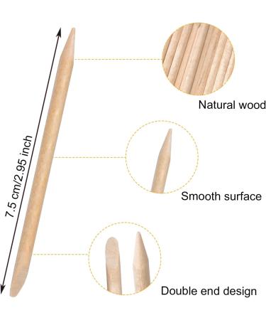 400 Pcs Orange Wooden Cuticle Pusher Sticks | Multifunctional Double-End Tools for Manicure Pedicure - Buy Online on GoSupps.com