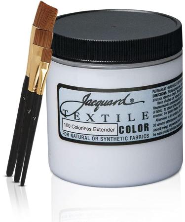 Fabric Medium Textile Paint Extender 8 oz Set - Colorless Extender for Transparency with 3 Brushes - Buy Online on GoSupps.com