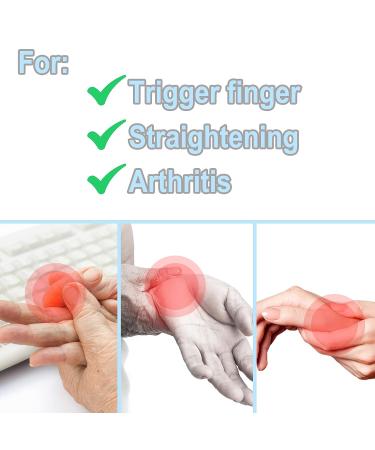 RonJea 5 Pcs Trigger Finger Splints Kit - Finger Straightener Support Brace Set for Broken/Straightening/Arthritis - Thumb/Middle/Ring/Index/Pinky Finger Support - Light Blue/Grayish-Green - Buy Online on GoSupps.com