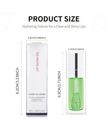 Prreal Tinted Lip Oil - Hydrating Plumping Gloss for Dry Lips (Green) - Buy Online on GoSupps.com