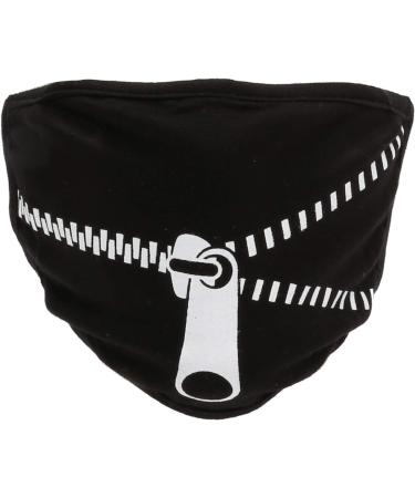 Bodico Cute Zipper Washable Cotton Reusable Kids Face Mask Black 1 count Black zipper Design 1 count (Pack of 1) - Buy Online on GoSupps.com