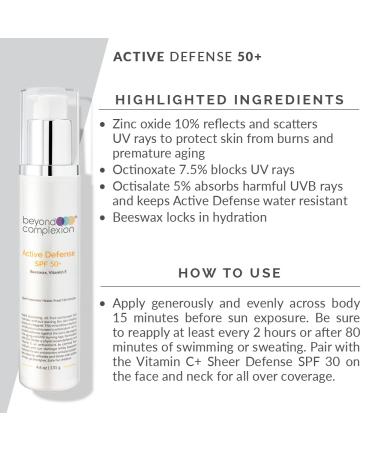 Active Defense 50+ Sunscreen - Fast Absorbing Non-Greasy Hydrating Formula for Ultimate Skin Protection | Shop Internationally - Buy Online on GoSupps.com