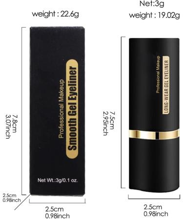 Lipstick eyeliner Long Wear Gel Eyeliner Rationalu Gel Eyeliner Rational Eye Stick Rational Eyeliner Stick Black Eyeliner Cream Waterproof Smudge Proof Liquid Eyeliner Pen Silver+dark Brown - Buy Online on GoSupps.com