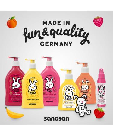  Sanosan sanosan Peach Shampoo for Children and Babies 3 x 200 ml - Organic Olive Extract and Milk Protein Shampoo - Hair Care Shampoo for Children and Babies - Buy Online on GoSupps.com