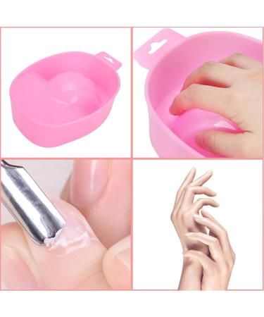 5pcs Pink Manicure Hand Soaking Bowl - Nail Care Tools for Salons & Home Use | Durable Plastic - Buy Online on GoSupps.com