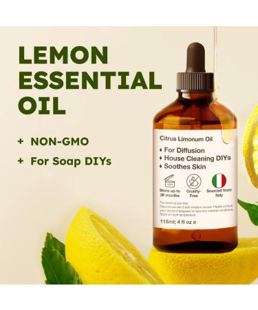 Coffee Essential Oil for Diffuse & Lemon Essential Oil for Diffuser Set - Aromatherapy Grade Essential Oils Set - 2X 4 Fl Oz - Kukka - Buy Online on GoSupps.com
