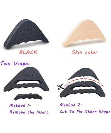 3 Pairs Adjustable Toe Fillers for Big Shoes - Improve Fit & Comfort for Men & Women Perfect for High Heels Flats & Dress Shoes (Black - Buy Online on GoSupps.com