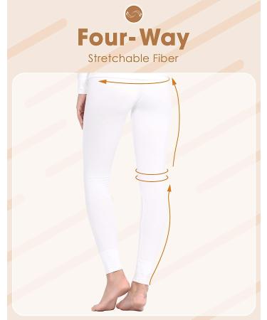 Mancyfit Women's Thermal Fleece-Lined Leggings - White, Size Small - Buy Online on GoSupps.com