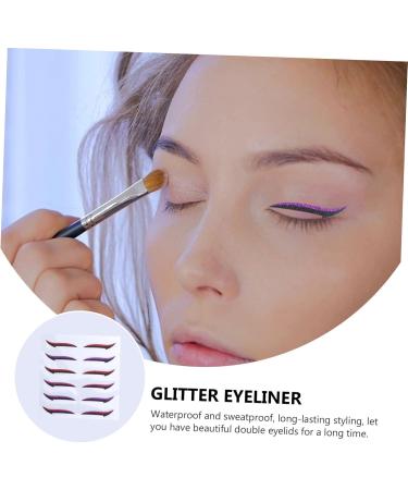 LALAFINA 12 Pairs Glitter Eyeliner Adhesive Eyeliner Stickers Single Side Eyelid Decal Eyeliner Decal Miss - Buy Online on GoSupps.com