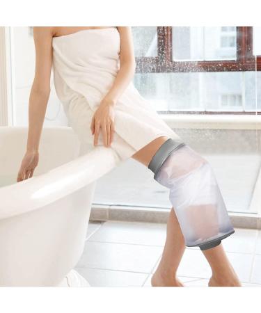 Waterproof Knee Cast Cover for Shower - Adult Reusable TPU Protector for Knee Surgery - Large Size, Shower Bandage for Knee Replacement & Wound Care - Buy Online on GoSupps.com
