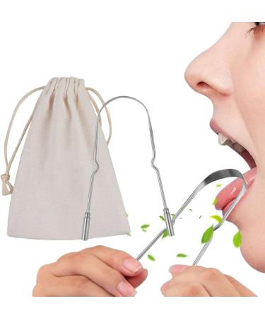 Fowybe Stainless Steel Tongue Scraper for Adults | U-Shape Oral Brush for Fresh Breath & Dental Care - Buy Online on GoSupps.com
