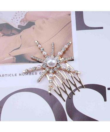 Cimenexe Vintage Star Pearl Hair Clip Pearl Crystal Hair Barrette Paved Star Hair Pins Clips Gold Crystal Barrette Headclip Star Headwear Decorative Hair Accessories Jewelry for Women and Girls - Buy Online on GoSupps.com