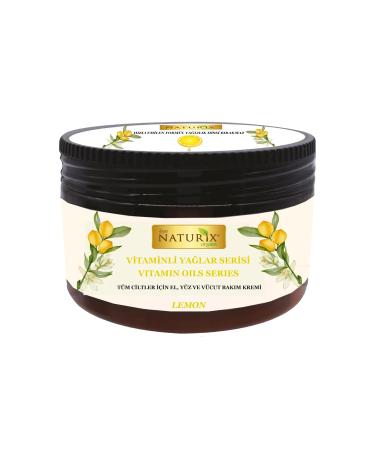 Hand Face and Body Cream with C Vitamin Lemon | Nourishing Care Normal to Dry Skin Lotion | Intensive Moisturizer Cream
