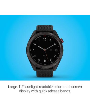 Garmin Approach S42 GPS Golf Smartwatch | Lightweight 1.2 Touchscreen | 42k+ Preloaded Courses | Gunmetal Ceramic Bezel | Black Silicone Band | Renewed - Buy Online on GoSupps.com