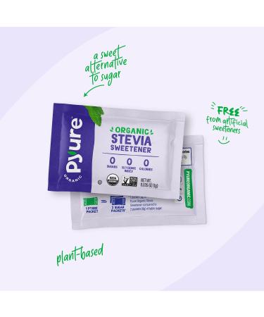 Pyure Organic Stevia Packets - White Sugar Substitute | Zero Carb Zero Sugar Zero Calorie Sweetener | Plant-Based Stevia for Keto Coffee | 1000 Count - Buy Online on GoSupps.com